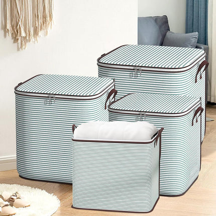 Clothes Storage, Moving, Large-Capacity Wardrobe, Clothing Storage Box, Dust-Proof Storage Basket, Zipper, Portable