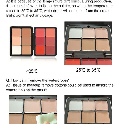 12-Color Iron Box Concealer Blush Palette Matte Highlighter Contour Makeup Palette Creamy All-in-one Palette Face Cosmetics