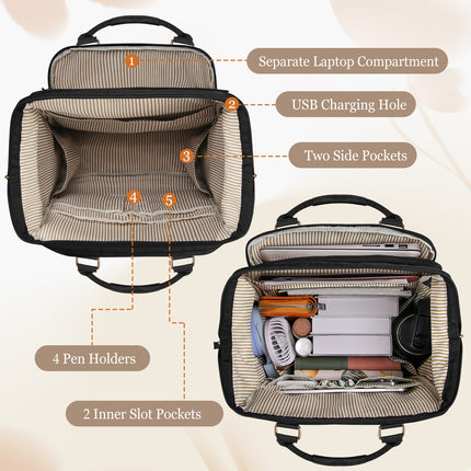 Multi-Compartment Backpack 15.6inch Laptop Bag USB Interface Short Trip Business Trip Durable and Waterproof