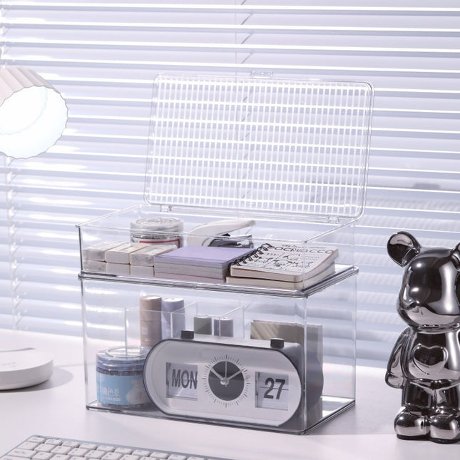 Small Card Storage Box Flip Acrylic Desktop Yum Star Ultraman Card Sorting Card Box Large Capacity