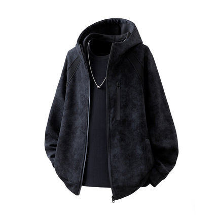 2025 New Spring and Autumn Jacket Men's Trendy Handsome Hooded Sweatshirt Casual Versatile Sports Zipper Hoodie