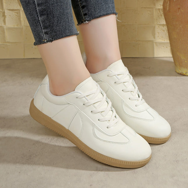 Sports Casual Shoes Soft Sole Shoes for Women 2025 Summer New Versatile Breathable White Shoes Flat Retro Moral Training Shoes