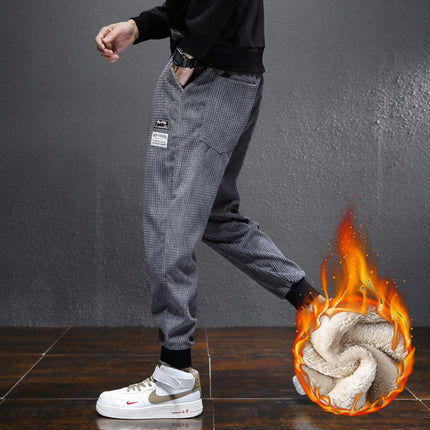 Autumn and winter fleece-lined thickened men's casual leggings whole batch of 15000 pieces can be a generation of hair can be sold in whole batches