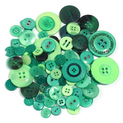 Resin round four eye color buttons handmade DIY mixed buttons making button painting button flower material bag