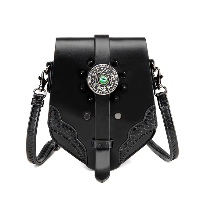 TEMU Cross Border Medieval European and American Retro Women's Crossbody Bag Personalized Mini Punk Rivet Single Shoulder Mobile Phone Satchel