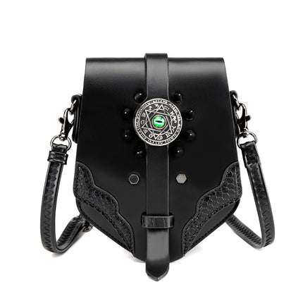 TEMU Cross Border Medieval European and American Retro Women's Crossbody Bag Personalized Mini Punk Rivet Single Shoulder Mobile Phone Satchel