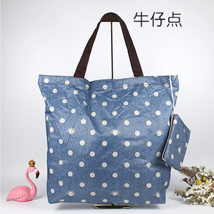 Water-Repellent Oxford Cloth Shopping Bag Foldableable Environmentally Friendly Bag Large Capacity Supermarket Grocery Shopping Bag Satchel Bag Handbag