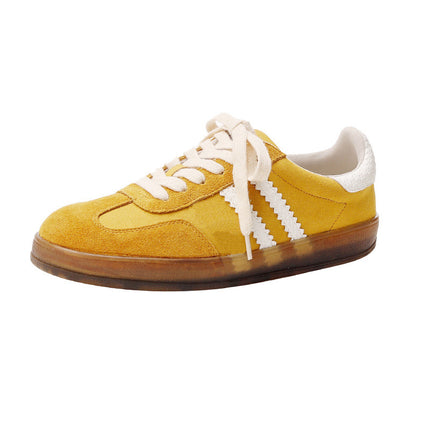 Women's Single Shoes 2026 New Retro Thick-Soled Height-Increasing German Training Shoes Versatile Lightweight Casual White Sneakers A-Gan Shoes