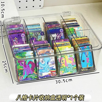 Pony Polly Card Box Large Capacity Children's Small Card Pack Star-chasing Transparent Ultraman Card Storage Box
