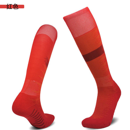 Cross-Border Professional Football Socks with Towel Bottom, Non-Slip, Sweat-Absorbent Sports Socks for Men, Children's High Tube Socks, Quick-Drying Football Sports Socks