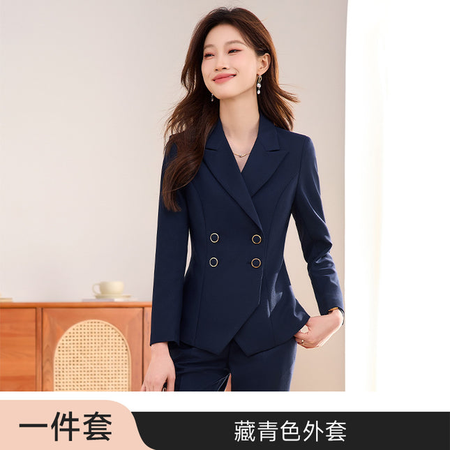 Professional suit Women's High-grade Suit Overskirt Two-piece Set Property Consultant Work Clothes Suit Jacket Jewelry Store Fixture