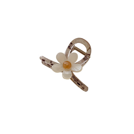 Elegant Sweet ~ Flower hairpin female back head temperament ins summer updo shark clip 2024 new hair clip