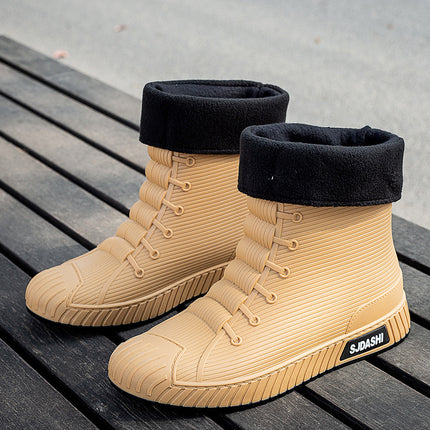 New Rain Boots for Men and Women, Waterproof Shoes, Short-Tube Adult Fashion Student Korean Style Mid-Tube Non-Slip Water Boots, Trendy and Versatile