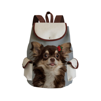 Cross-Border Manufacturers Wholesale Travel Backpacks, Large-Capacity Student Schoolbags, Fashionable Cat and Dog Print Backpacks, Custom-Made Upon Request