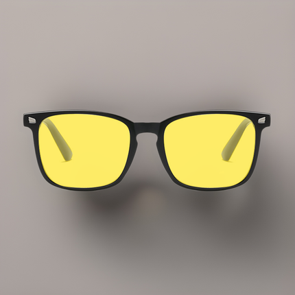 Cross-border retro night vision anti-blue light yellow men's and women's mobile phone flat lens computer competitive game eye protection glasses