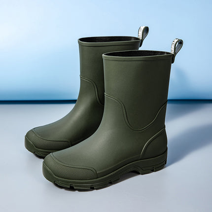 Cross-Border Export Thick-Soled Rain Boots for Women, Waterproof Shoes, Kitchen Non-Slip Wear-Resistant Rain Boots, Outdoor Couple Rubber Shoes, Work Shoes