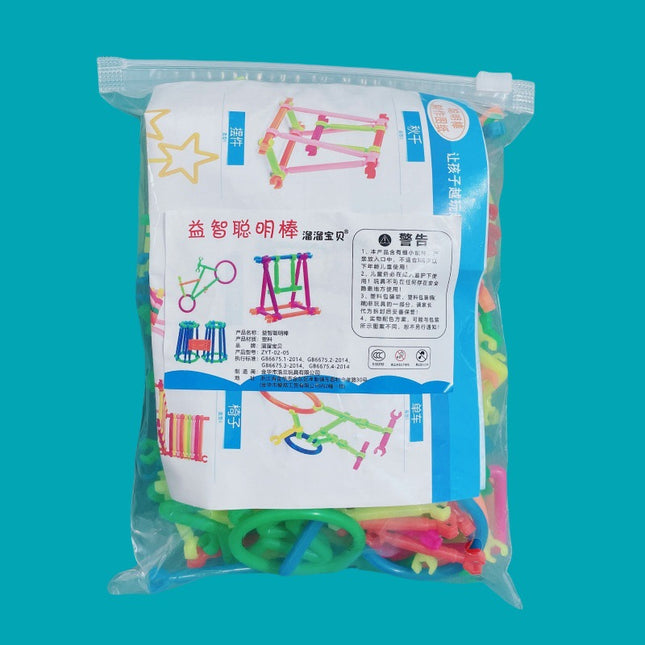 Children's DIY plastic mosaic smart magic wand smart toy wand children 3-6 years old hands-on early education desktop toys
