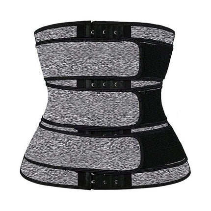 Cross-Border Sweat-Inducing Waist Trainer with Zipper and Snap Buttons, Women's Waist Cincher, Slimming Belt, Sports Waist Shaper