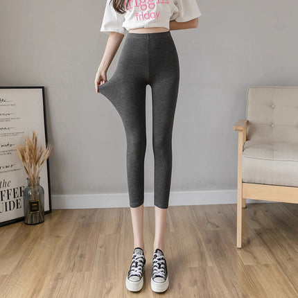 Source Nine-Point Thin Slim Fit Can Be Worn Outside in Spring and Autumn High-Elastic Seven-Point High-Waist Seamless Non-Curling Yoga Hair Replacement