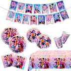 6-piece set (7 inches 10+9 inches 10+paper towels 20+paper cups 10+tablecloth 1+flag 15)