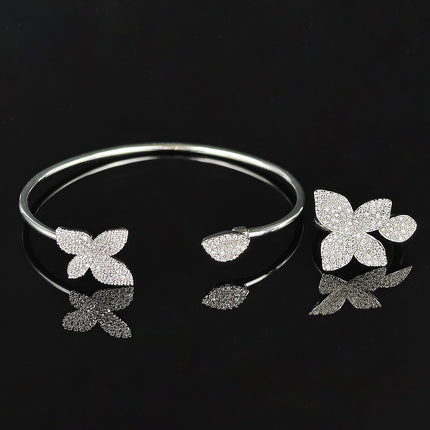 Cross-border Female Niche Opening Adjustable Bracelet Ring Popular Butterfly High Design Sense r5433-s8026