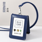 Blue vertical calf leather cord