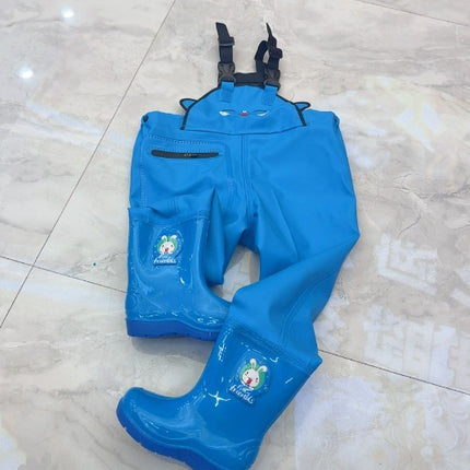 Children's Waterproof Jumpsuit for Playing in Water, Kindergarten Waterproof Clothing for Catching Fish, Wading Shoes, Beach Sun Protection