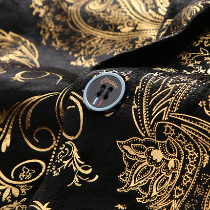 Golden silver Suit Jacket Men's Autumn and Winter New British Casual Light Mature Suit A056-9919P85