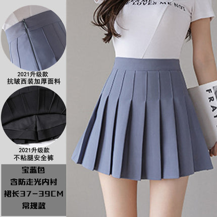 Half-Length Pleated Skirt Spring and Summer 2026 New Style Black Plus Size Autumn and Winter Plaid Korean Style High-Waisted A-Line Short Skirt
