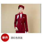 One-piece wine red suit / S