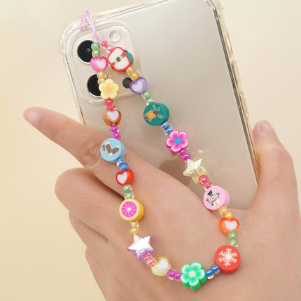 Factory direct supply handmade beaded mobile phone lanyard bluetooth speaker lanyard flashlight fan selfie stick U disk sling