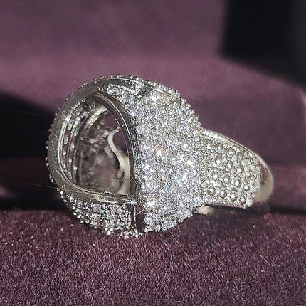 Ebay Hot Creative Wrapping Diamond Ring European and American Women's Fashion Engagement Party Ring Jewelry R4992