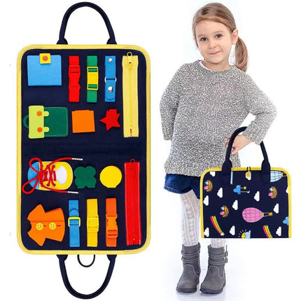 Cross-border Children's Busy Board Dressing Buckle Learning Board Felt DIY Early Education Toys Quiet Book Felt Learning Board