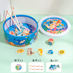 [bucket] 20 fish + 2 fishing rods + dice + ziplock bag