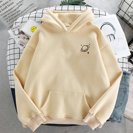 Amazon Aliexpress European and American Foreign Trade Velvet Hoodie Sweatshirt Women's Autumn and Winter Tops Women's Loose Large Size