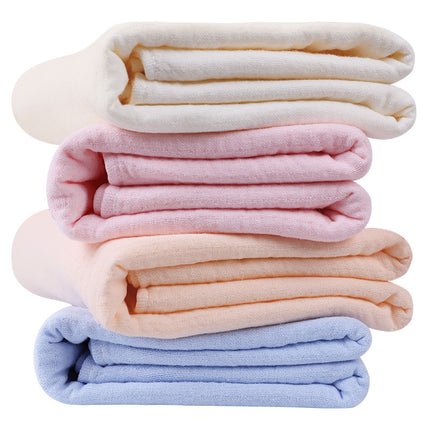 Gauze Pure Cotton Towel Three-layer Cotton Soft Plain Color Hair-free Dry Face Wiping Towel for Home Students Opening School Dormitory