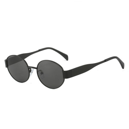 Cross-Border Popular Metal Oval Small Frame Sunglasses, Fashionable Sunglasses for Women, High-End Sun Visors, Glasses Wholesale