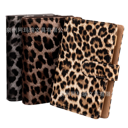 Amazon Cross-border A6 Leopard Macaron Notebook Loose-leaf Creative Cash Deposit Book Budget Plan Book