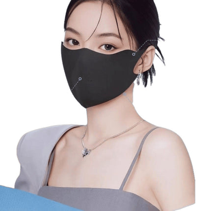 Left and Right Women's Sun Protection Mask, Uv Protection, Unisex Face Mask, Eye Protection, Breathable, Three-Dimensional Ice Silk, Thin Style, Makes Face Look Smaller
