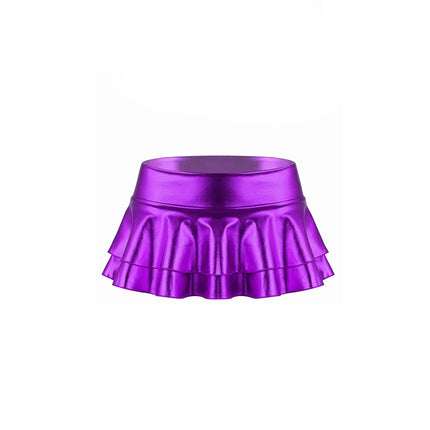 European and American women's new shiny patent leather miniskirt costume cross-border e-commerce sexy hot girl mini skirt now