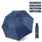 Navy blue [manual] 8-bone reverse vinyl fair umbrella