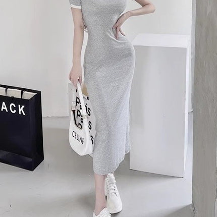 High-end polo French first love sweet knitted dress versatile age-reducing casual dress for women temperament slimming trendy