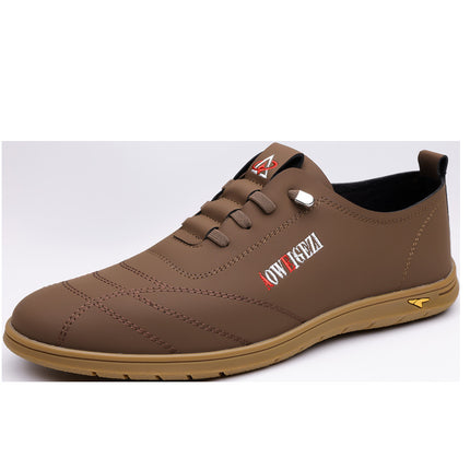 Oviege Autumn New Men's Casual Leather Shoes Soft Bottom Soft Surface Comfortable Breathable Yadan Style Fashion Men's Shoes