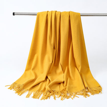 Wool Scarf Shawl High-End Versatile Cashmere Scarf Women's Winter 2025 New Men's Solid Color Scarf Wholesale