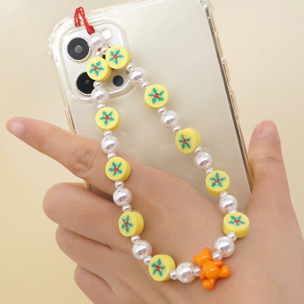 Factory direct supply handmade beaded mobile phone lanyard bluetooth speaker lanyard flashlight fan selfie stick U disk sling