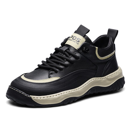 Factory direct supply of high shoes men's autumn and winter fleece-lined cotton shoes sports casual shoes thick bottom trend board shoes a generation of hair