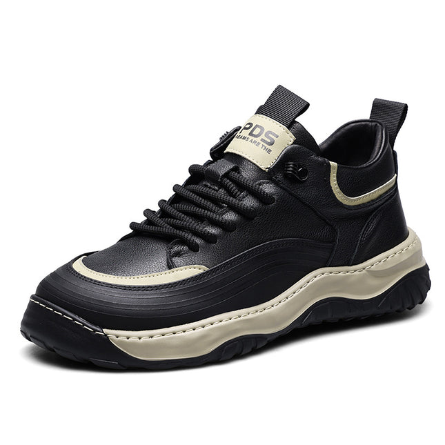 Factory direct supply of high shoes men's autumn and winter fleece-lined cotton shoes sports casual shoes thick bottom trend board shoes a generation of hair