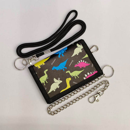 Printed Folding Children's Wallet Boys 2024 Student Cartoon Coin Purse Anime Zipper Girls Wallet Storage