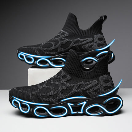 Men's Shoes Summer Breathable Flying Knitting Socks Men's Mesh Shoes Casual sneaker Blade Cross-border plus size Running Shoes Trendy