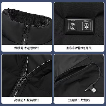 Factory Direct supply new heating vest cross-border intelligent heating vest electric heating men and women heating constant temperature heating vest